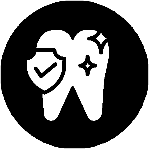 Emergency dental care icon showing a protected tooth for walk in visits in El Paso, Texas